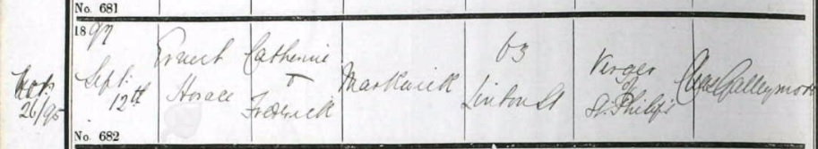 Ernest Markwick baptism