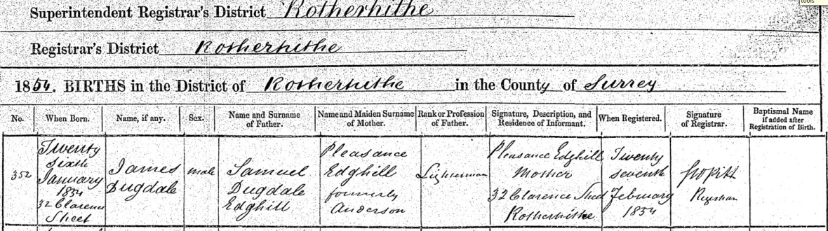 james birth