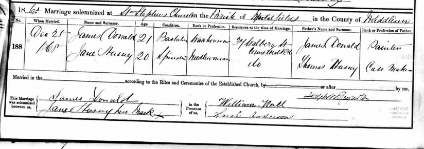Hussey Donald marriage
