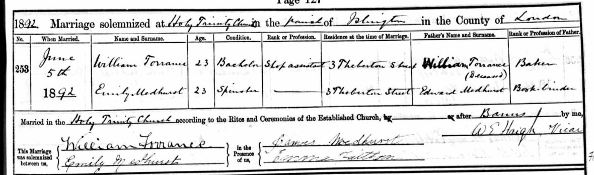 emilymedhurstwilliamtorrancemarriaghe